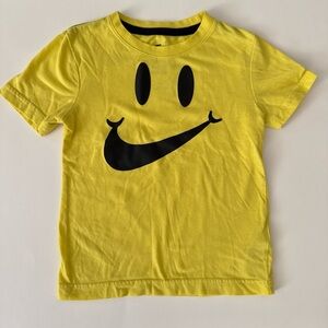 Nike Kids Yellow Smiley Tee